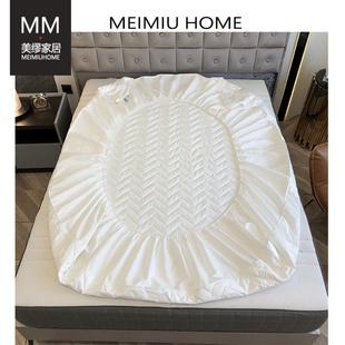 高端舒适抗菌防螨dacron纤维保护垫夹棉床笠床褥保洁床垫1.51.8m