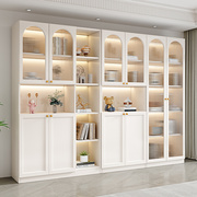 全实木书柜家用储物柜子防尘展示柜家用客厅一体到顶整墙组合书架