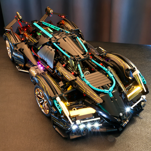 兰博基尼v12积木拼装模型，遥控汽车跑车赛车玩具益智男孩儿童生日