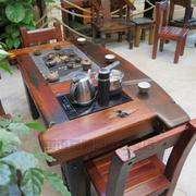 速发奉愈老船木茶桌古船，木老船木泡茶桌椅，组合中式家用实木茶几