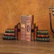 欧式复古书本书档木质，假书书立带抽屉，杂物收纳书柜装饰摆件