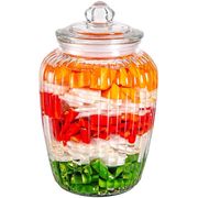 透明玻璃罐家用腌制密封罐装，咸菜玻璃瓶带盖腌菜小泡菜坛子储物罐