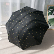 深拱形防晒防紫外线蘑菇公主雨伞黑胶遮阳折叠晴雨两用女太阳