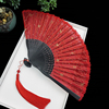 蕾丝扇子折扇中国风大红色，黑色折叠花边，女式扇子工艺舞蹈扇鞠婧祎