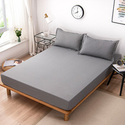 床笠纯色席梦思保护套防尘床罩床垫罩床单，单件床套1.8m防滑床罩套