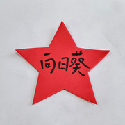 10厘米可写字红色五角星，星星贴纸胸牌贴名字贴表演粘贴贴纸