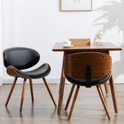 简艺 欧式极简餐椅家用实木轻奢餐桌凳椅子现代简约化妆椅贝壳椅