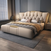1.8x21.5m意式轻奢真皮床主卧现代简约床，双人米大床榻榻米婚床