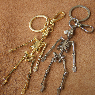 英伦风趣味送礼骷髅，钥匙扣包包挂饰个性女包，挂件男生小车钥匙扣丽