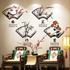 中国风竹子梅兰竹菊客厅背景墙装饰中式遮丑大图案墙贴自粘墙贴纸
