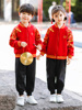 儿童演出服国学汉服小学生班服套装幼儿园园服元旦表演加厚拜年服