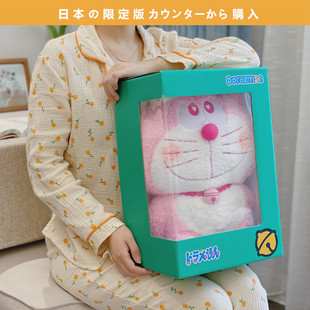 日本采购 樱花粉哆啦A梦毛绒公仔机器猫玩具蓝胖子叮当猫玩偶