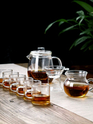 玻璃茶具套装家用透明茶杯办公室客厅耐热玻璃功夫茶具泡茶壶