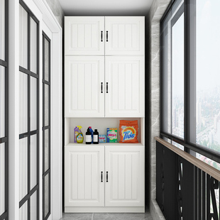 阳台鞋柜家用欧式多功能衣柜，大容量储物柜简约现代经济型组合柜
