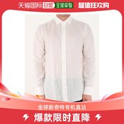 香港直邮潮奢salvatorepiccolo男士白色，亚麻衬衫