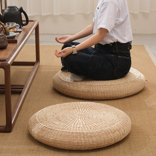 日式草编加厚蒲团茶道，坐垫地上禅修拜佛打坐垫，家用榻榻米飘窗垫子