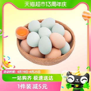 晨诚土鸡蛋绿壳蛋混合装正宗农家散养柴鸡蛋，45g*40枚青皮乌鸡蛋