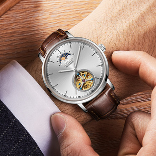 表潮流亚马逊皮带手表，2023士全自动机械表，男瑞士手表时尚