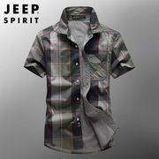 jeepspirit短袖衬衫男长袖，宽松休闲衬衣，男士百搭寸衣男hl21252
