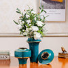 库陶瓷花瓶摆件现代简约欧式蓝釉，工艺插花干花花器客厅家居软装厂