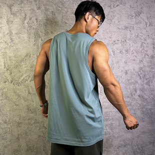 肌肉信仰运动背心男士宽松撸铁训练简约百搭棉质健身衣服无袖t恤