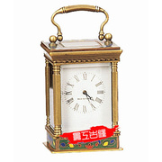钟表欧式钟表机械座钟，古典台钟欧式小圆型皮套钟