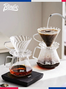 BincooV60玻璃滤杯手冲咖啡螺纹过滤杯滴滤式咖啡套装玻璃分享壶