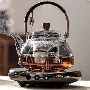 艾玛诗电陶炉煮茶器一级烧水迷你电磁炉静音养生玻璃壶铁超薄