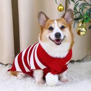 宠物狗狗衣服冬季秋冬款新年圣诞可爱小型犬柯基泰迪可爱围脖毛衣