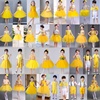 六一儿童演出服黄色女童蓬蓬，纱裙幼儿园舞蹈，服小学生合唱表演服装