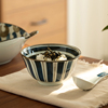 肆月日式和风陶瓷米饭碗手绘釉下彩陶瓷，饭碗吃饭小碗家用复古餐具