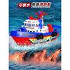 喷可水电动海上消防船模型，音乐灯光儿童，可下水玩具船洗澡快艇轮船
