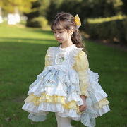 洛丽塔lolita裙儿童周岁服装礼服公主裙原创高端女童长袖裙2023春
