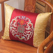 中式抱枕红木沙发靠垫，枕芯茶椅腰枕结婚喜庆床上复古办公室靠背套