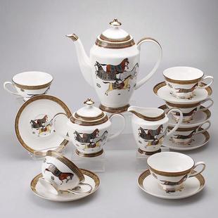 欧式骨瓷咖啡具杯碟套装创意，英式陶瓷下午红茶咖啡杯碟套具