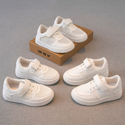 儿童低帮板鞋2023春秋男童鞋子女童白色运动鞋小白鞋单鞋软底
