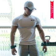 运动健身短袖男t恤白色紧身衣服弹力篮球上衣肌肉背心训练服夏装