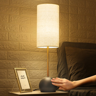 北欧设计酒店样板间美式简约台灯卧室床头灯，客厅创意温馨个性桌灯