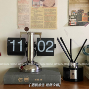 定制翻页钟自动复古机械钟表创意摆件台式座钟时钟客厅数字电子钟