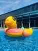 超大大黄鸭充气坐骑游泳圈水上浮排浮床漂浮加厚环保聚会拍照道具