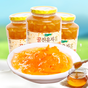 韩国进口KJ蜂蜜柚子茶1000克即食早餐饮料营养冲饮饮品茶