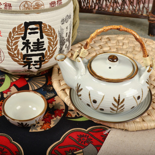 单人茶壶冷水壶陶瓷壶日式壶套装茶具海鲜壶鲜汤日式壶特色釉下彩