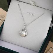 生日礼物送妈妈母亲女生女友实用首饰纯银天然淡水珍珠项链