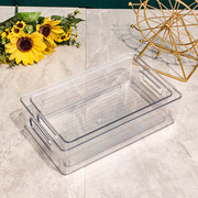 无盖方形透明pet厨房水果，蔬菜冷冻储物盒子冰箱收纳盒食品保鲜盒