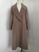 DA1811 2023冬装时尚气质宽松长款纯羊毛双面羊绒大衣外套女