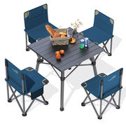 camp威野营()户外桌椅套装折叠铝桌烧烤野餐桌椅阳台凳子便携v-