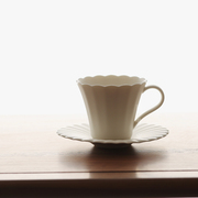 景德镇原创意咖啡杯碟套装，优雅知性女生美式小清新日式白色水杯