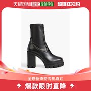 香港直邮Giuseppe Zanotti 女士拉链装饰皮质防水台短靴