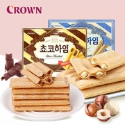 韩国进口crown克丽安奶油巧克力，榛子威化饼干，47g榛子瓦夫休闲零食