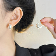 复古气质珍珠c形耳钉简约个性，百搭高级感优雅耳环耳饰小众设计感